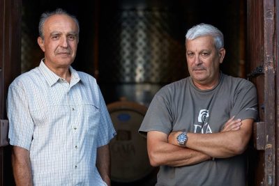 The Gaia Wines winery refurbished this rare, charming building, giving it a new life as a winery
