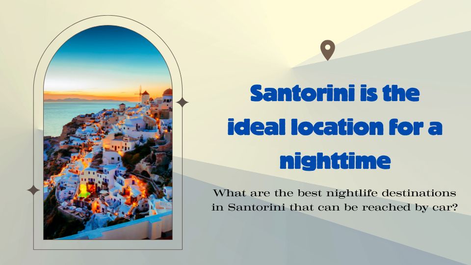 Famous blue domes of Santorini by night